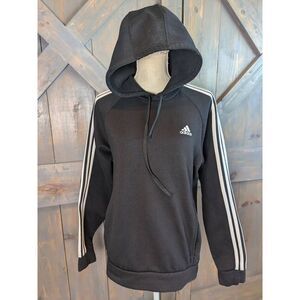 ADIDAS Hoodie Unisex Men's Women's Medium Black Logo Soft